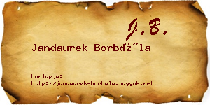 Jandaurek Borbála névjegykártya